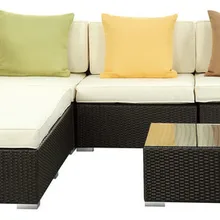 Уличная мебель плетеная для патио разговора 5 комплект дивана