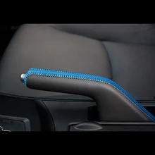 Топ чехол из натуральной кожи для ручного тормоза для Mazda 3 крышка ручного тормоза высокое качество наппа кожаный чехол ручной тормоз Авто