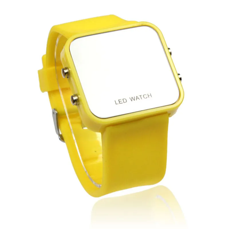 Новые женские мужские часы женские модные спортивные зеркальные кварцевые часы наручные часы Календарь Дата Relogio Feminino дропшиппинг XB40 - Цвет: Yellow