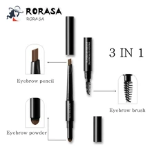 1 шт. профессиональный карандаш для бровей 3 в 1 красота макияж бровей порошок карандаши Водонепроницаемый долговечный глаз карандаши для бровей sobrancelha карандаш для бровей тени для бровей для бровей помада для бро