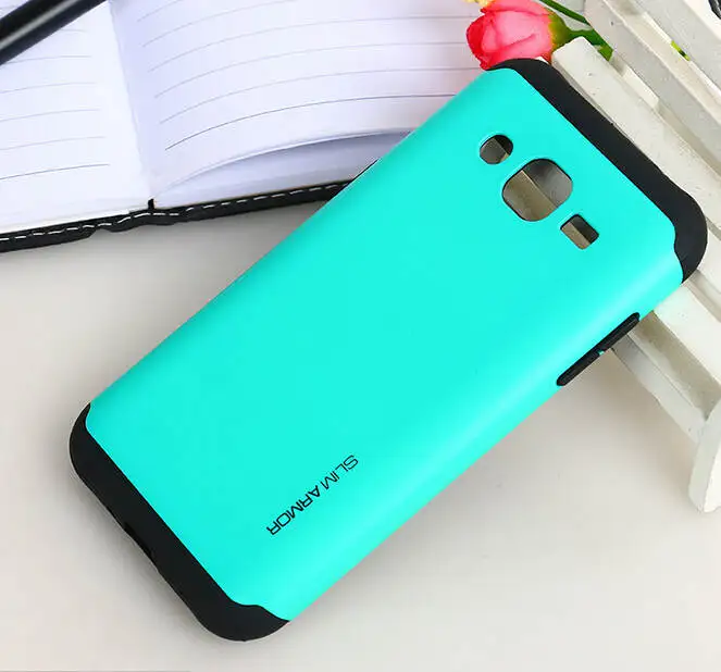 

For samsung galaxy j2 2015 case.luxury hybic TPU+PC 2 in1 design silicon phone cases armor For Samsung Galaxy J200F J200H Cover