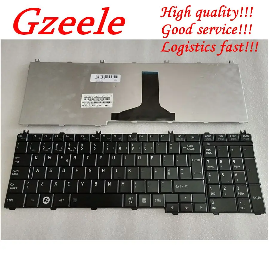 Португальская/Po сменная Клавиатура для ноутбука TOSHIBA L750 L750D L755D L760 L770D L775 C650 L650 L650D