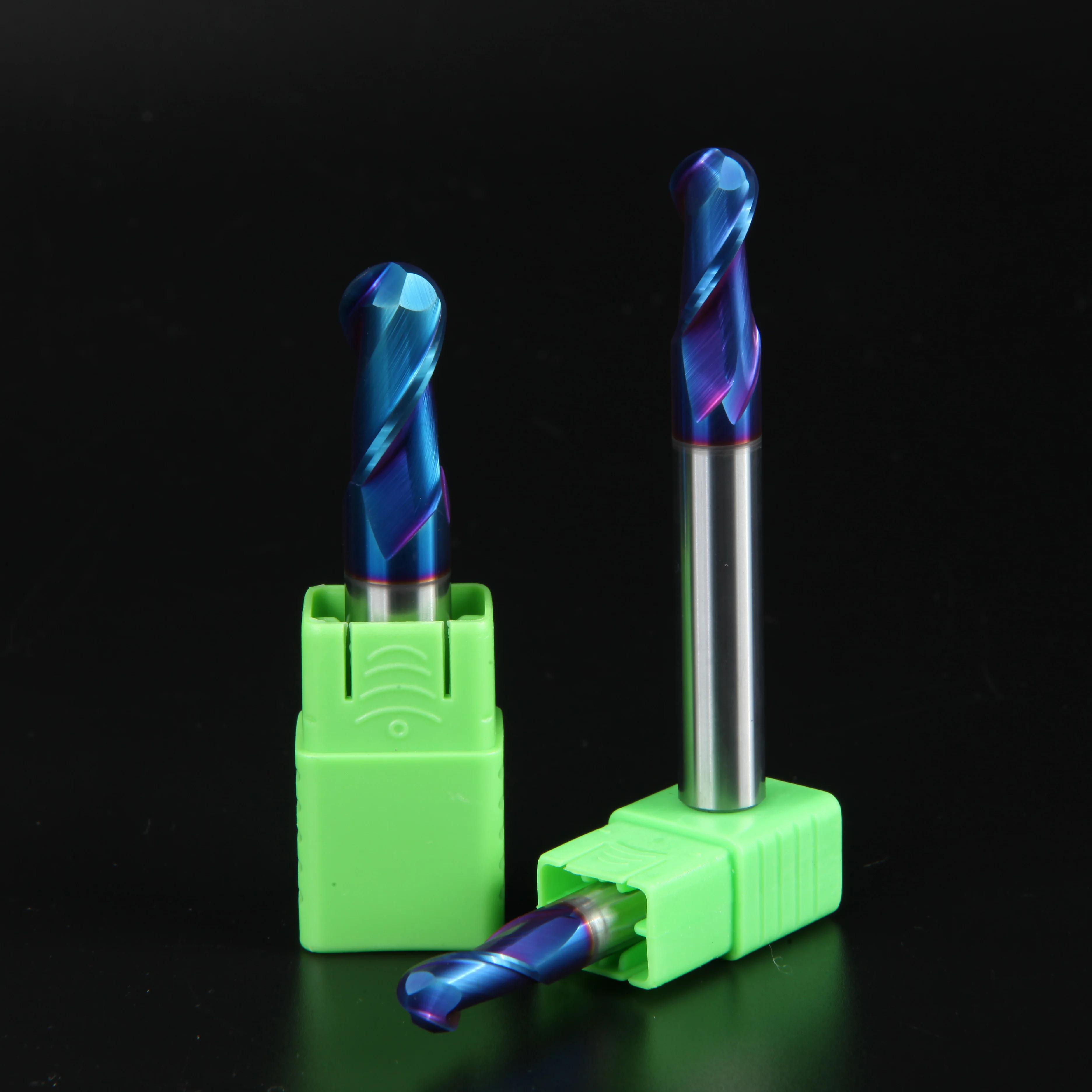 

LIJUN LON HRC65 Tungsten Carbide Ball Nose Endmill with Straight Shank Nano Coated Milling Cutter