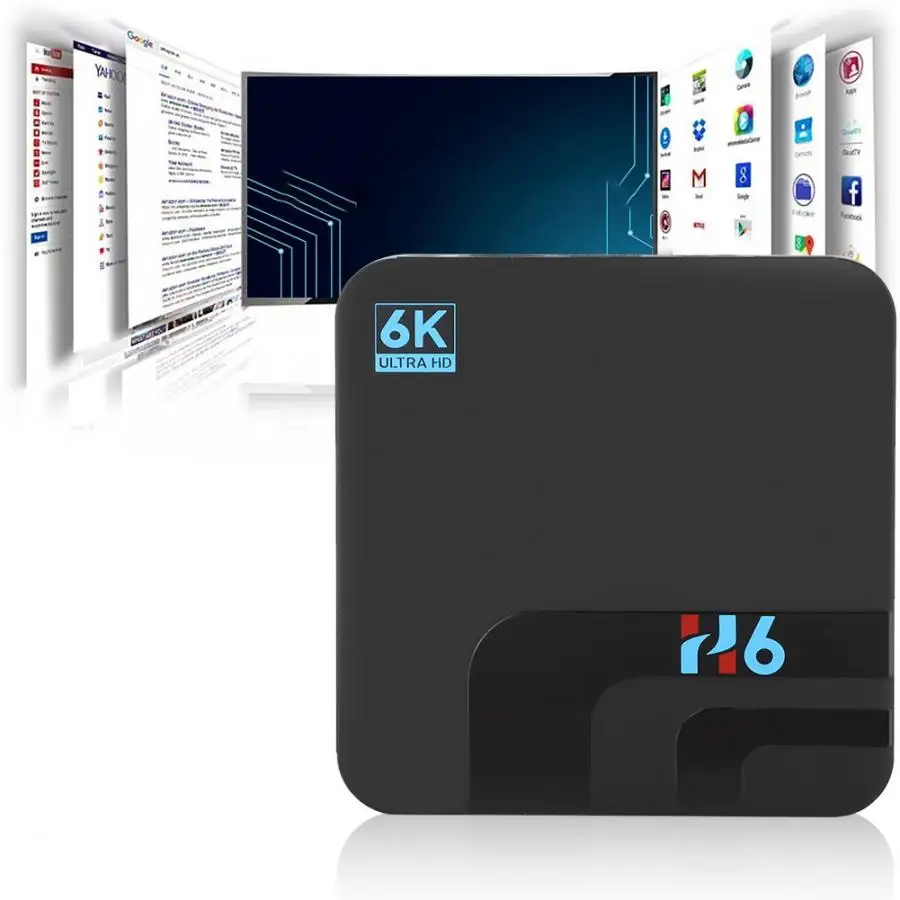 

android smart set tv box H6 4+32G Set-top TV Box VP9 Profile-2 H.265 Video Decoding for Android 9.0 110-240V mini tv box