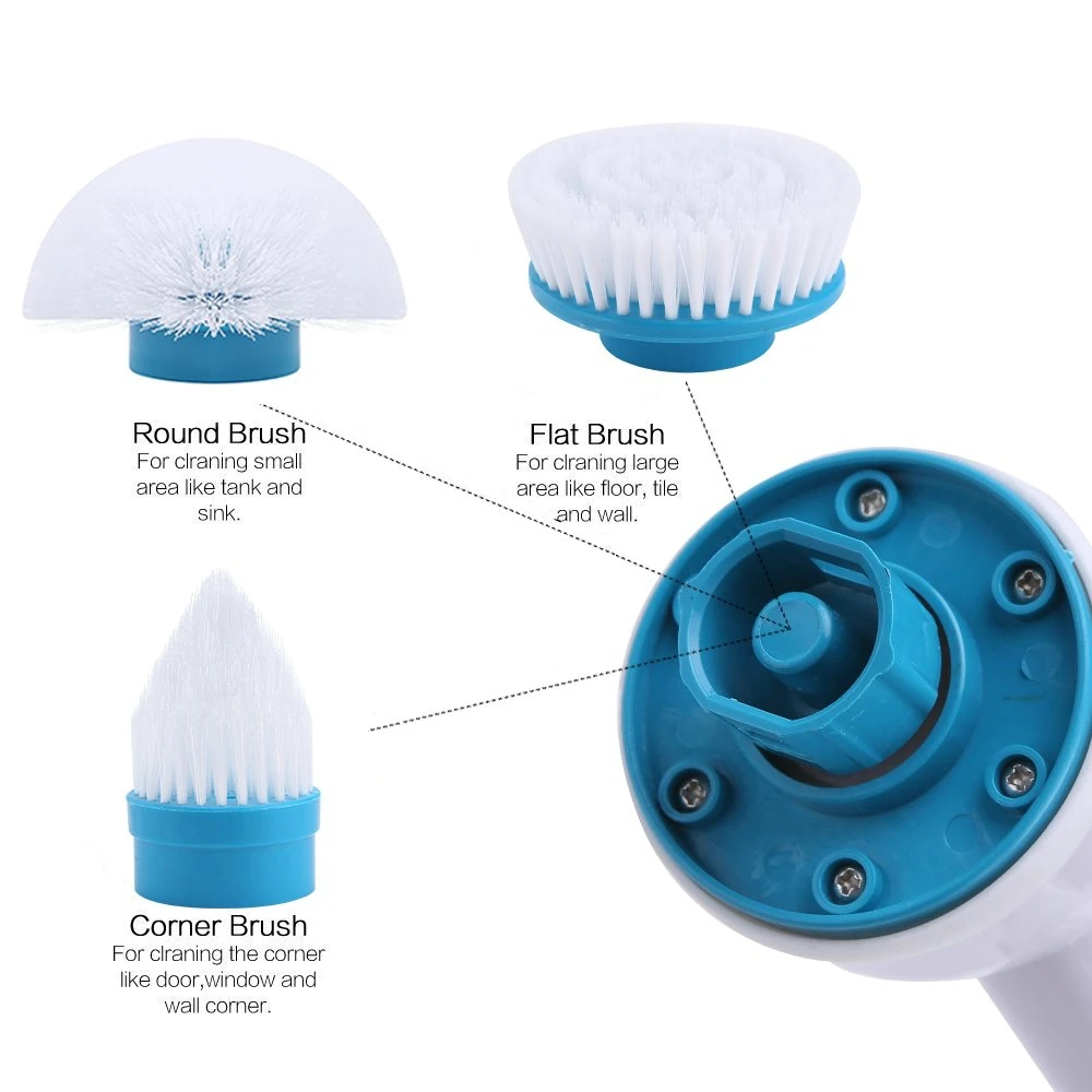 Turbo Scrub Electric Cleaning Brush Adjustable Waterproof Cleaner Wireless Charging Clean Bathroom