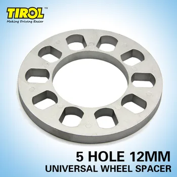 

TIROL T12853c 4pcs Universal Wheel Spacer 5 hole 12mm thick Aluminum Wheel adapter fit 5 lug 5X114.3 5X120 5X120.7 5X127