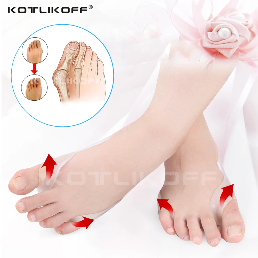 Силиконовые стельки Hallux вальгус палец ноги разделитель для коррекции набор ног