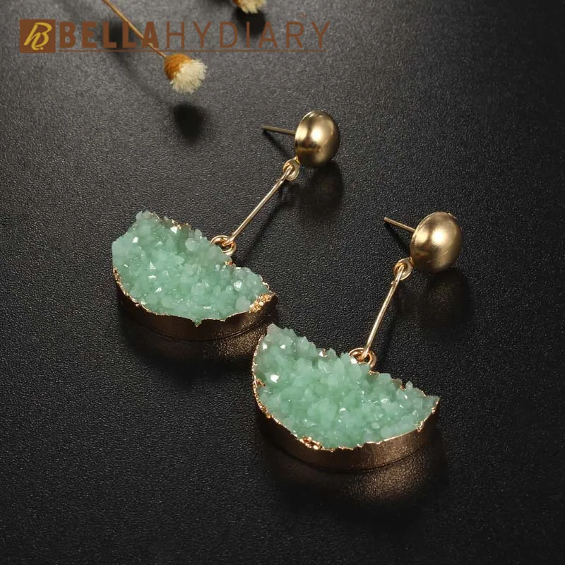 druzy earrings jewelry Ohrringe bijoux earings earring earing pendientes brinco big earrings vintage jewelry wedding earrings geometric earrings long earrings gifts for women resin earrings korean earrings (7)