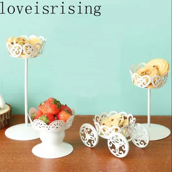 

5pcs Cupcake Stand Baby Shower Wedding Party Decor Cake Dessert Display Tray Muffin Vintage Stye Metal Craft Cake Plate Tool