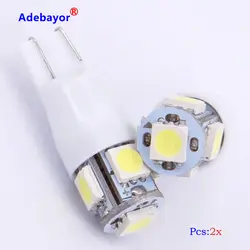 2 x T10 Flash W5W 194 5 SMD 5050 светодиодный 5SMD света автомобиля с двумя режимами Управление 5050 smd автомобильный Стробоскоп Белый Синий