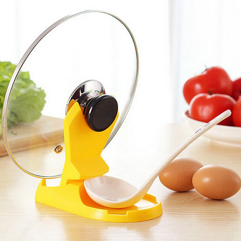 Spoon holder Pot Lid Shelf Cooking Tools Storage Kitchen Decor Tool Stand Holder rack Random