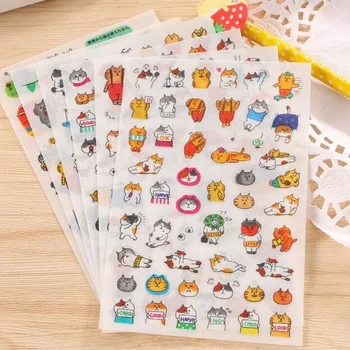 

6sheets/pack per lot Kawaii Japan Cats' life PET sticker hot sell Students' decoration Diary stickers office school supplies