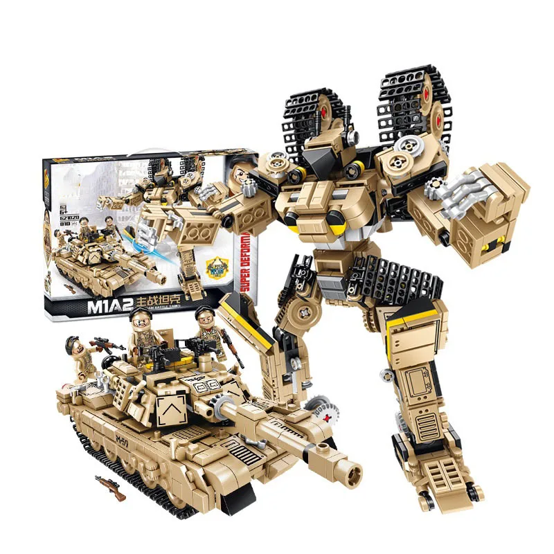 

Tank Military Deformation Mech robot Bricks Building Blocks Compatible Legoe toys for Childrens boy gift 810Pcs