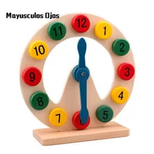 ZH 1 шт. деревянные цветные цифровые часы Луна малыш Раннее детство цифровая познавательная головоломка игрушка