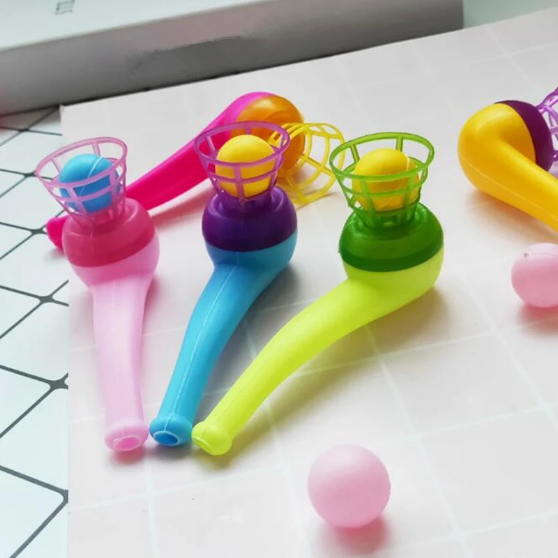 

Creative Blow Pipe & Balls - Nostalgic classic Toy Loot/Party Bag Fillers Wedding/Kids Outdoor Toy interactive rubber balls