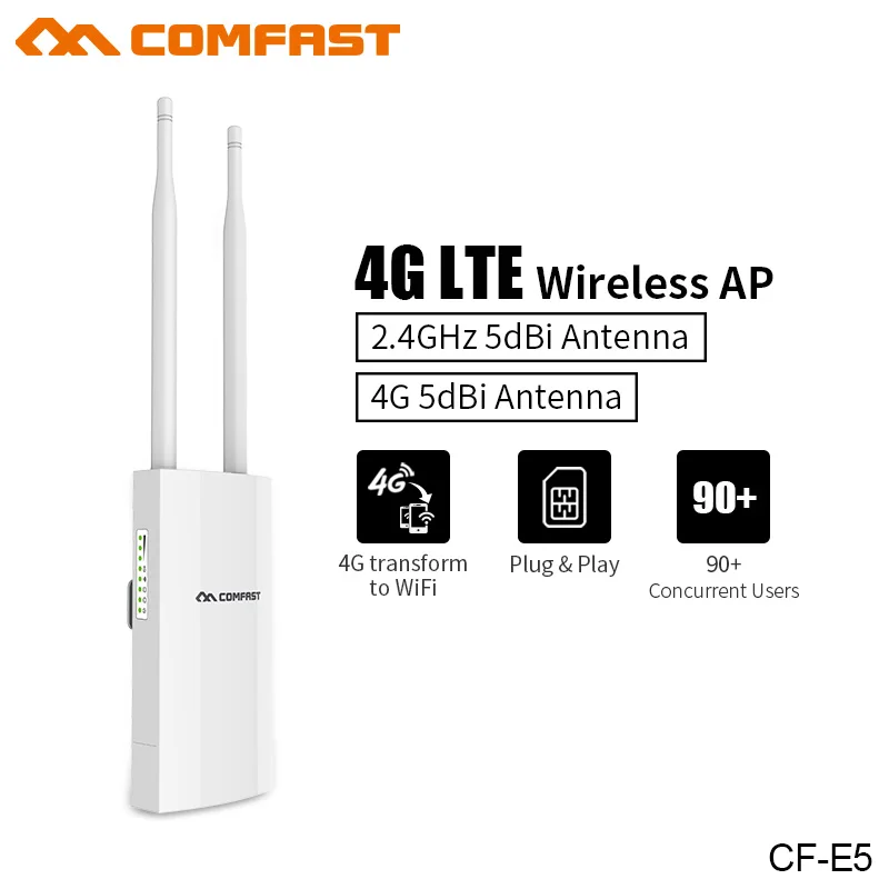 

COMFAST CF-E5 High Power Outdoor Network Adapter 2.4G Wireless AP Router Play&Plug WIFI Signal Support Power Supply 5dbi Antenna