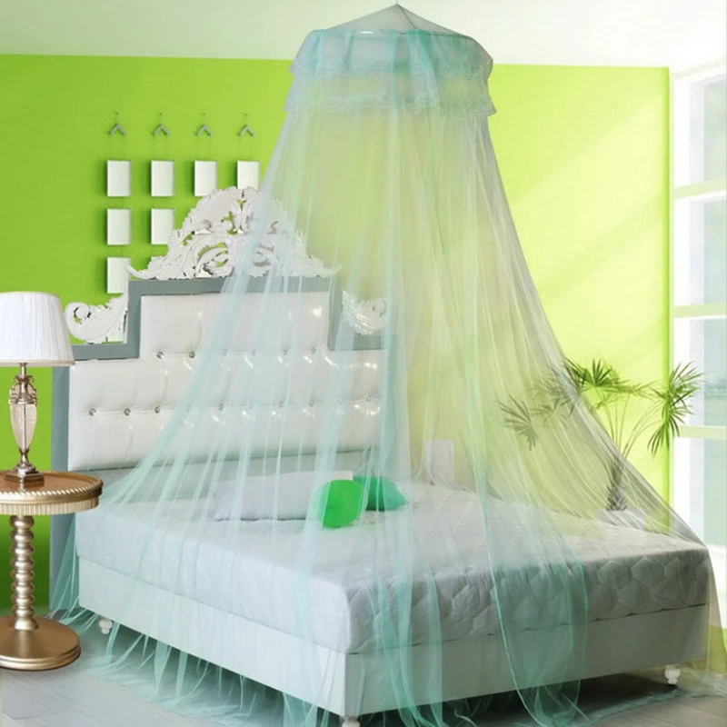 

2018 Elegant Canopy Mosquito Net For Repellent Tent Insect Reject Mosquito Net Canopy Bed Curtain Bed Tent Round Dome Bedding