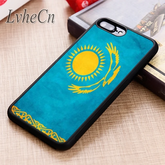 LvheCn Казахстан яркий флаг чехол для телефона iPhone 5 6 6s 7 8 plus X XR XS max 11 12 Pro Samsung Galaxy S7 edge