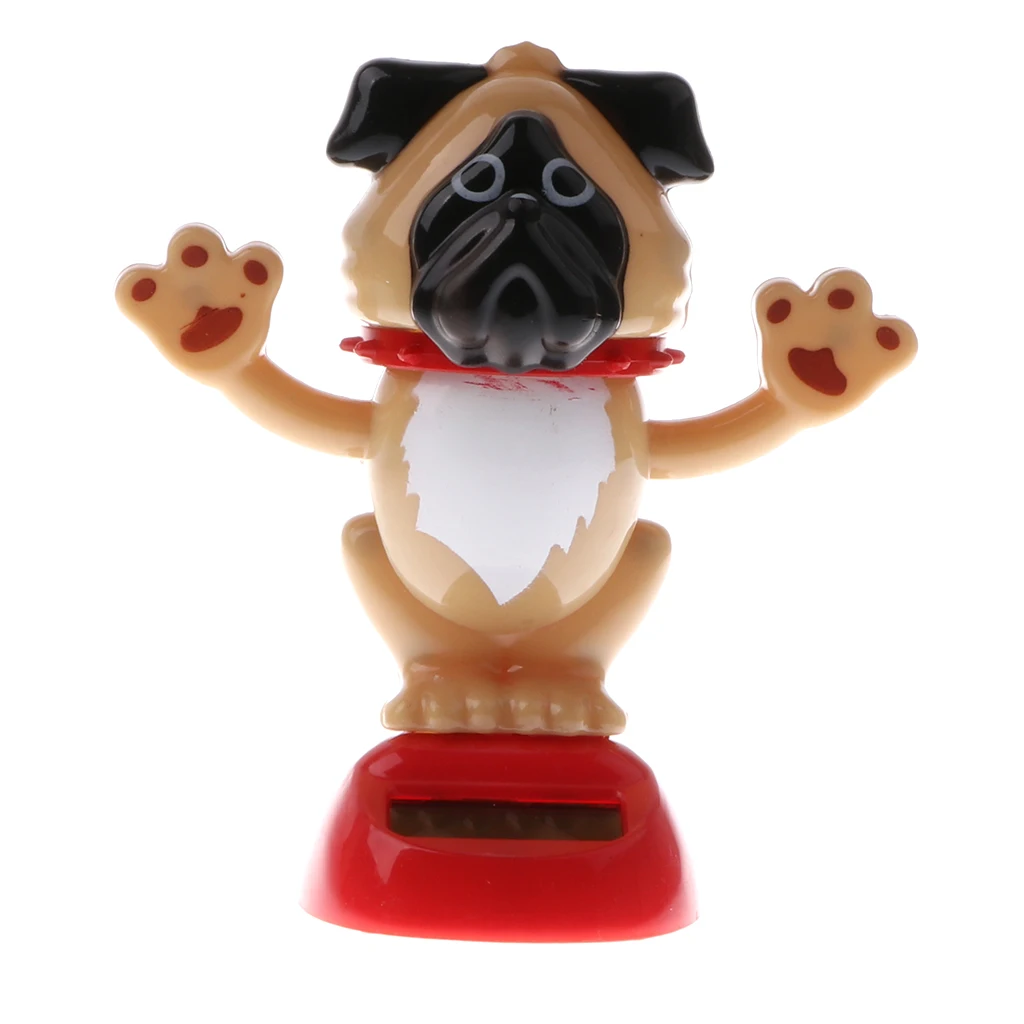 Kids Solar Powered Waving Hands Fortune Cat Kitten Animal Swinging Toy Car Home Ornament Decor Kids Xmas Gifts Gag Prank Toys