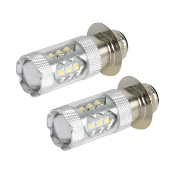 2PCS 80W Super White LED Headlight Bulbs Upgrade For Yamaha ATVS YFM350 400 450 660 700 Raptor Blaster 200 Banshee 350 ATV Luces 6
