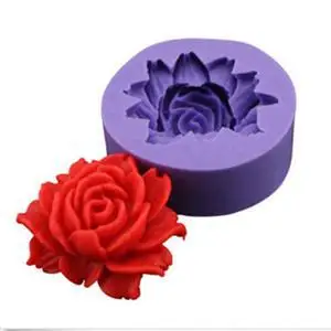 

1 pc 3.5x3.5x1.6cm Craft Cupcake 3D Rose Flower Fondant Silicone Mold Mould Baking Cake Cookies Form Chocolate Soap Sugar