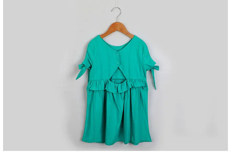 ruffles patchwork little big girl dresses cotton summer 2018 green princess mini kids dresses designs Children Boutique Clothes 5 6 7 8 9 10 11 12 13 14 15 years teenage girls 4 year baby girl dresses  15 years girl dresses (7)