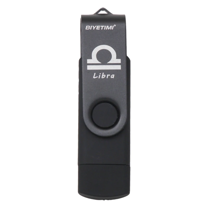 Многофункциональный USB флеш-накопитель Biyetimi 12 созвездий 128gb 64gb cle usb флеш-накопитель 32gb Pendrive 16gb USB 2,0 memory stick - Цвет: Libra