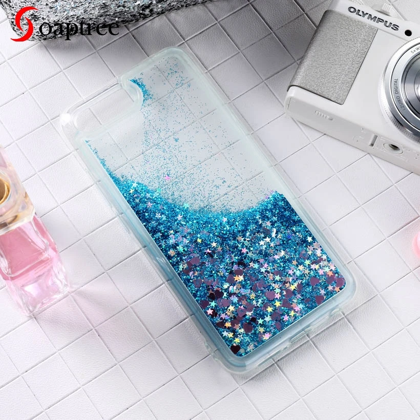 

Soaptree Soft TPU Phone Case For Oppo K1 Cover For Oppo R15X A5 A3s Glitter Liquid Dynamic Sand Back Case