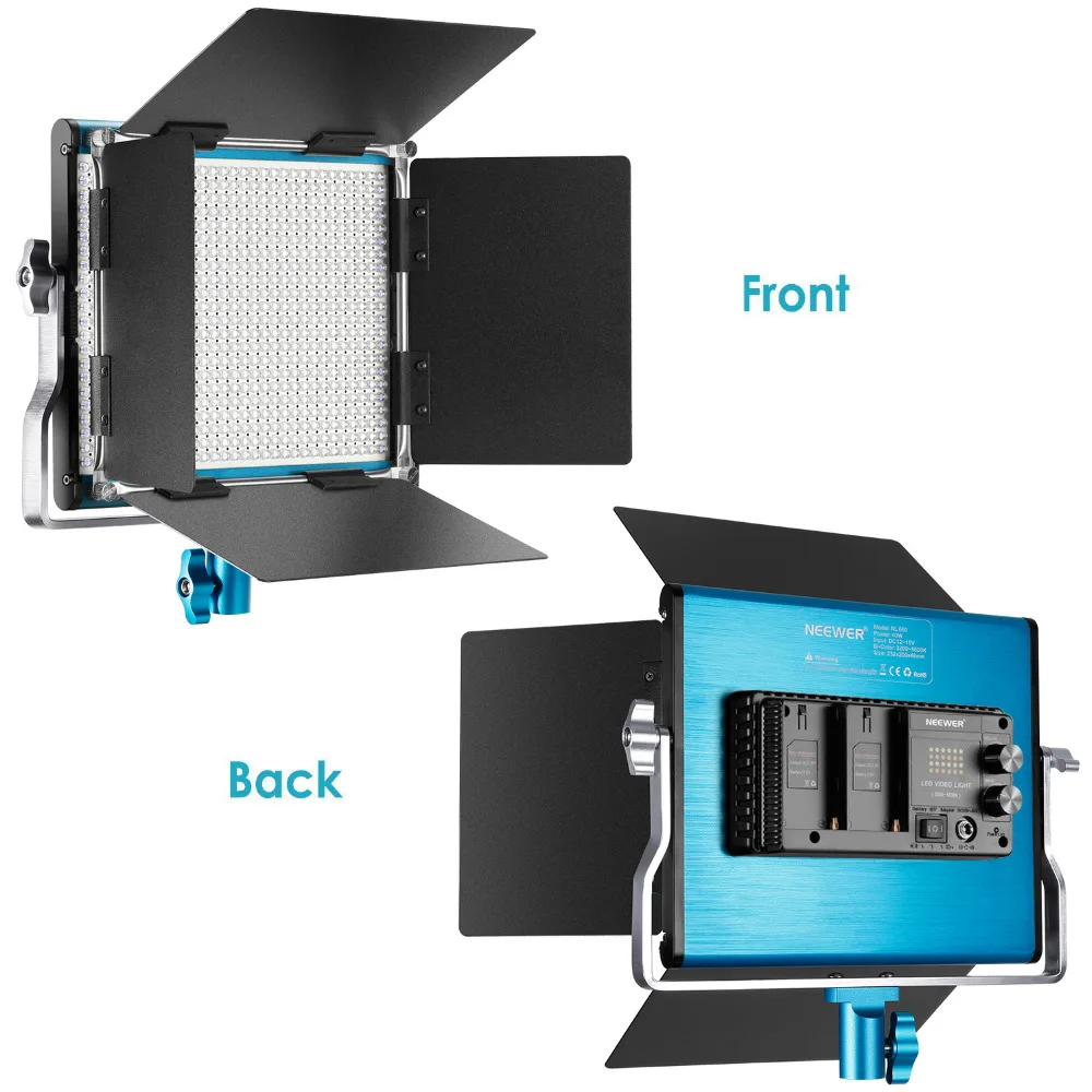 Neewer металлический двухцветный светодиодный светильник для видеосъемки прочный металлический каркас с регулируемой яркостью 660 бусин для студийной фотосъемки YouTube