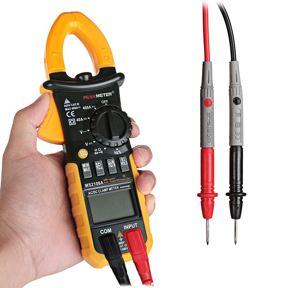 

Digital Multimeter Amper Clamp Meter MS2108A Current Clamp Pincers AC/DC Current Voltage Capacitor Resistance Tester