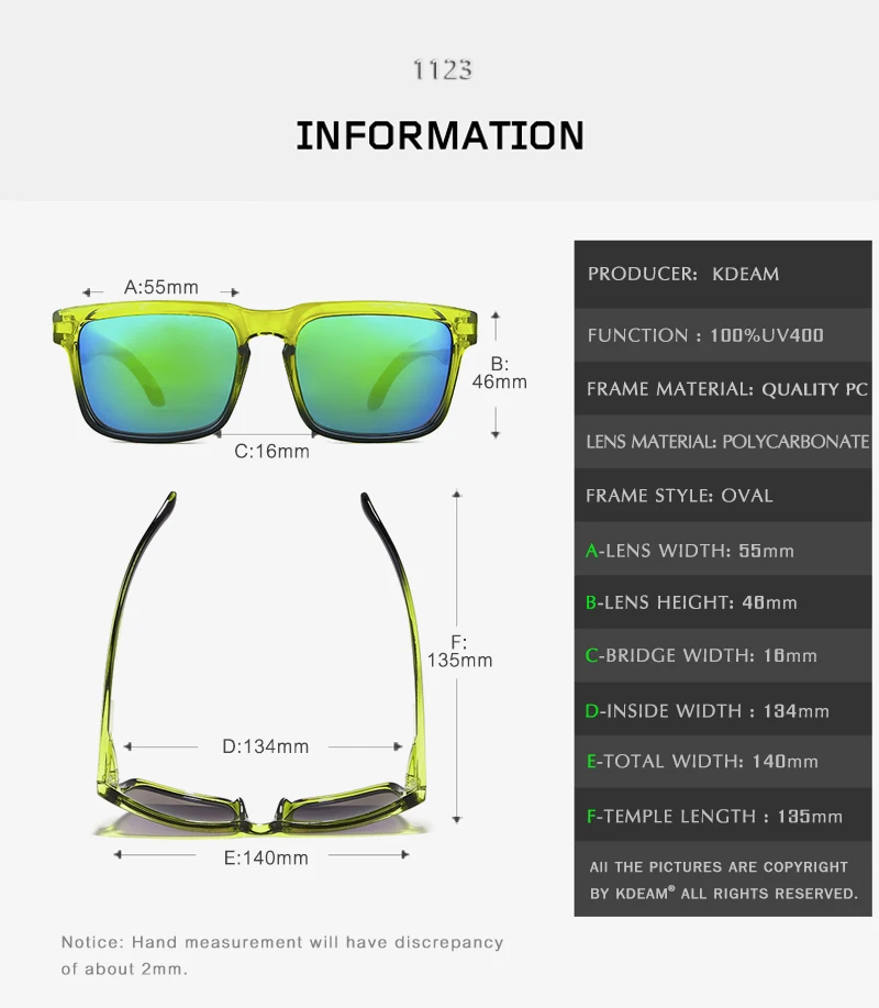 Супер предложение, новинка, мужские спортивные солнцезащитные очки, квадратная оправа, светоотражающее покрытие, солнцезащитные очки для женщин, фирменный дизайн, HD линзы, UV400, KD1123