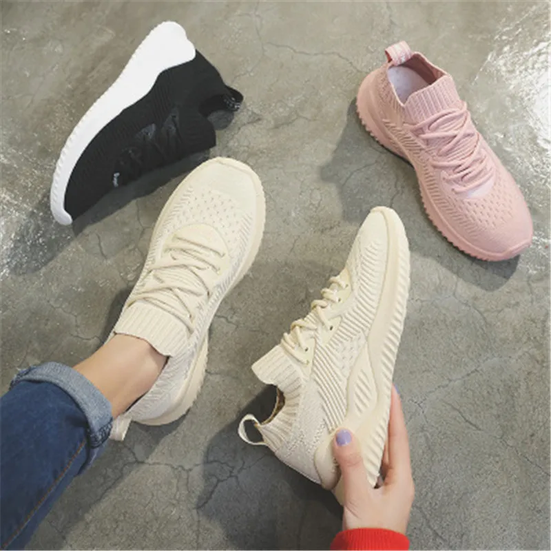 

FeiYiTu Shoes Woman Sneakers Breathable Mesh Casual Women Solid Flats Shoes For Ladies Tenis Feminino Casual Lazy Shoes Eu 35-40