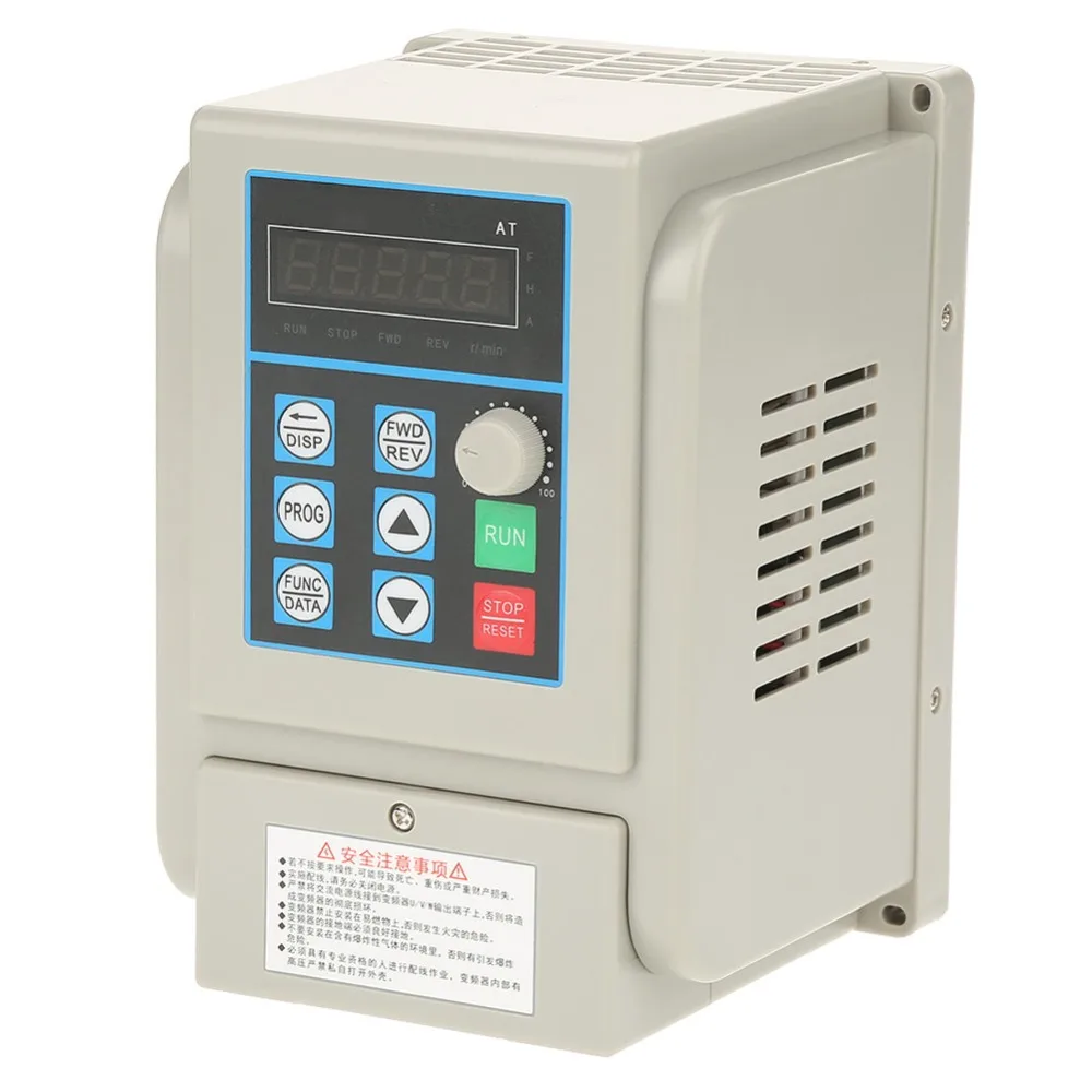 

AT1-2200X 220V AC Speed Controller Single-phase Variable Frequency Drive VFD for 3-phase 2.2kW AC Motor PWM Control Tool Accesso