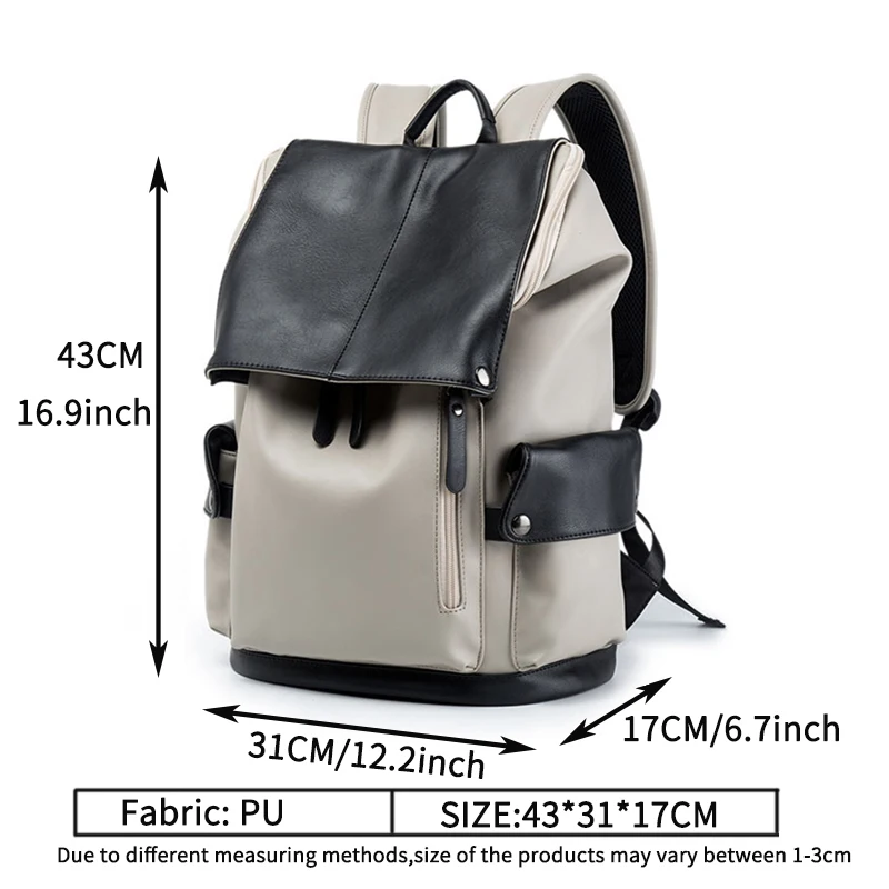 Мужской рюкзак для ноутбука в консервативном стиле из искусственной кожи, рюкзаки для компьютера и отдыха, молодежный рюкзак для путешествий, школьный рюкзак для подростков
