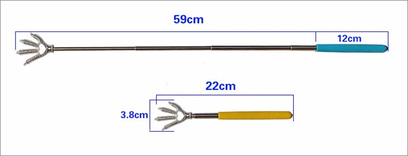 Практичный удобный нержавеющий зажим для ручки задняя скребок телескопическая карманная царапающий массаж набор Медведь Коготь назад скребок