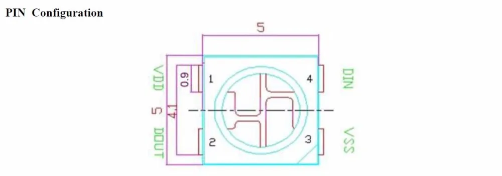 1000 шт./катушка WS2812B; 4PIN; 5050 SMD RGB LED со встроенным WS2811S ic внутри;