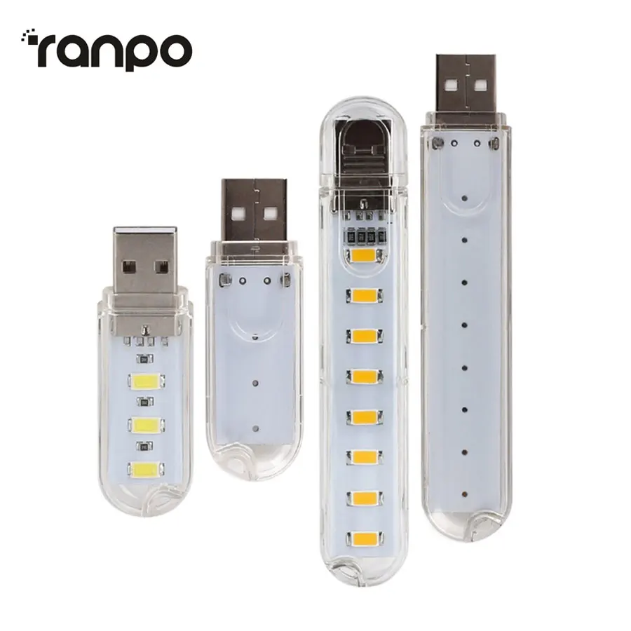 

USB LED Light Lamp 3LED 8Leds Keychain 5V SMD 5730 Night light Camping lamp For Reading Bulb Laptops Computer Notebook Mobile