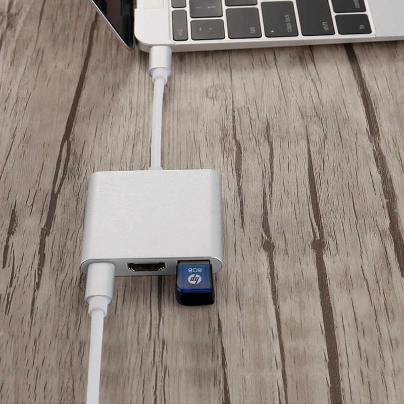 2 шт. USB 3 1 Type C к HDMI цифровой многопортовый адаптер 4K женский порта 0 концентратор и