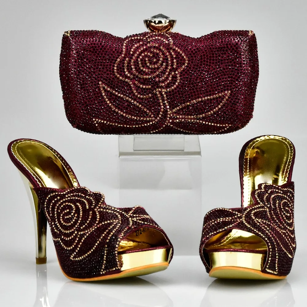 Rouge Qualité La Haute Ensembles Sac Couleur rouge Ensemble De Chaussures Pour Nouvelle Femmes argent Avec Noir vin Ciel or Arrivée pu bleu Les Africaine Nigérian Et Fête Des EZanqfAy