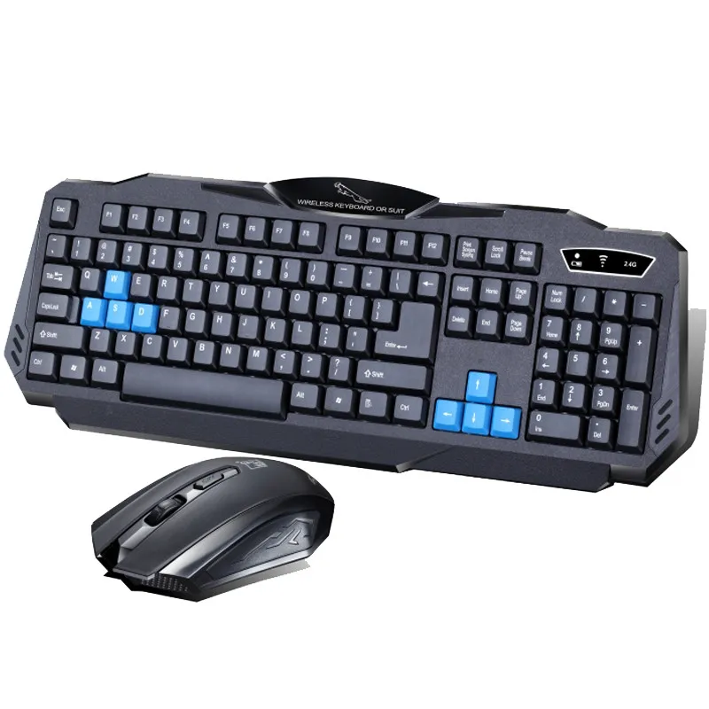

USB 2.4G Wireless Keyboard and Optical Mouse Combo 800-1200-16000 DPI Mice 10m Work Range for Office Home Desktop Laptop PC