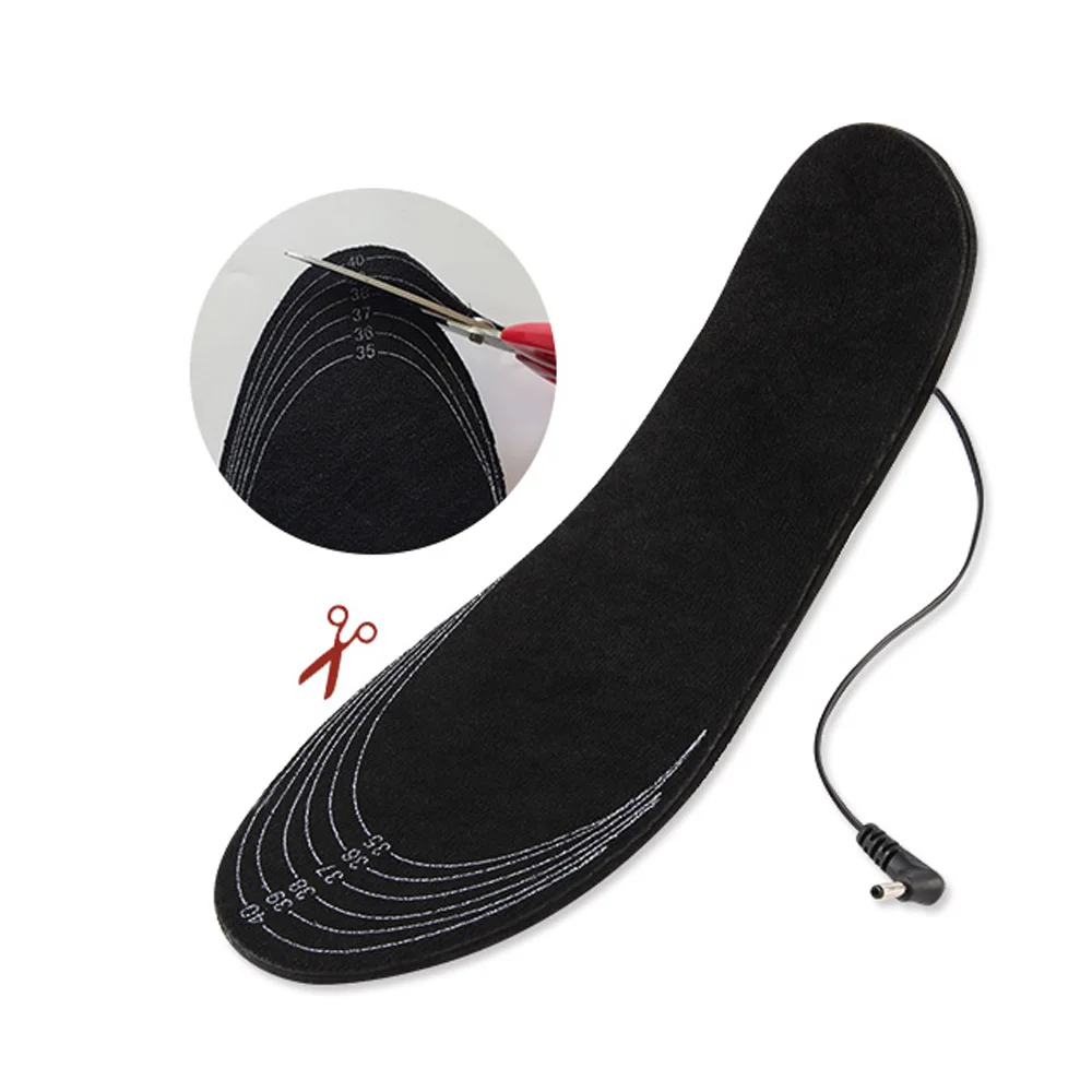 1 Pair USB Heated Insoles Foot Warming Pad Feet Warmer Sock Pad Mat Winter Outdoor Sports Heating Shoe Insoles Winter Warm