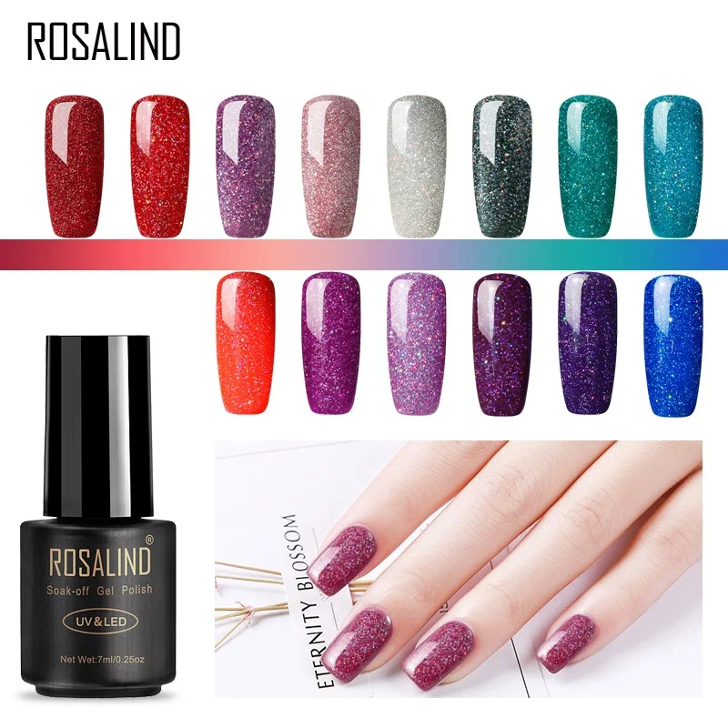 

ROSALIND Gel Polish All for Manicure 7ML Rainbow Color hybrid Nails UV gel varnishes For nail art extension Nail Gel Polish