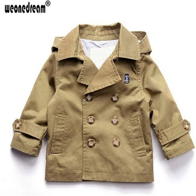 Buy WEONEDREAM Baby Boys Trench Coat Long Sleeves