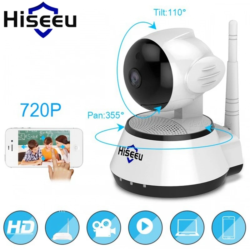 Hiseeu FH2A 720P 3 6mm 120 Degree HD Camcorder Camera Smart Home Automation System for Pet