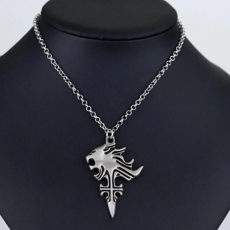Новинка, Аниме игра Final Fantasy 8 Griever Squall Leonhart, ожерелье с головой льва VII 7, облако, волк, подвеска, косплей, ювелирные изделия, подарки