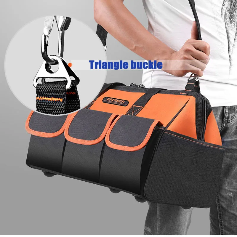 New 2019 13/15/17/19 Inches Oxford Cloth bag Top Wide Mouth Electrician bags Waterproof Tool bag Travel Bags