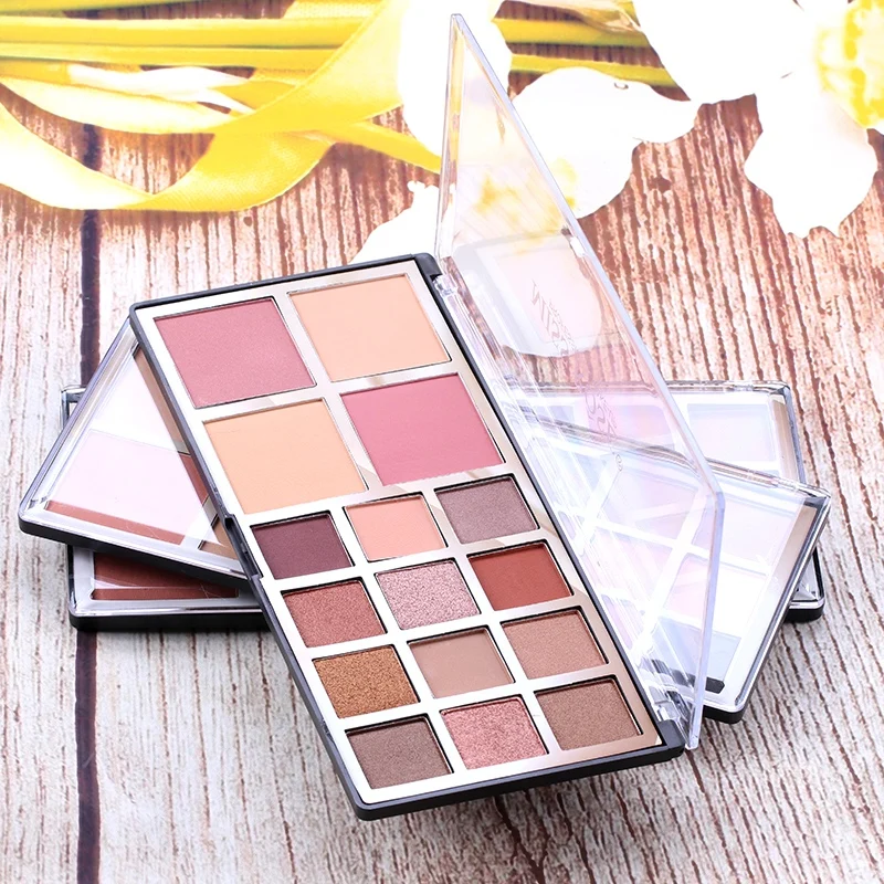 

16 Color Waterproof Eyeshadow Pallete Shadow Powder Matt Eyeshadow Highlighter Eye Makeup Palette maquillage 2 color Blusher