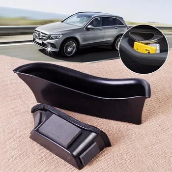

CITALL 2pcs Front Door Armrest Storage Box Holder Container with 2pcs Rubber Mat Fit for Mercedes Benz C-class W205 2014 2015