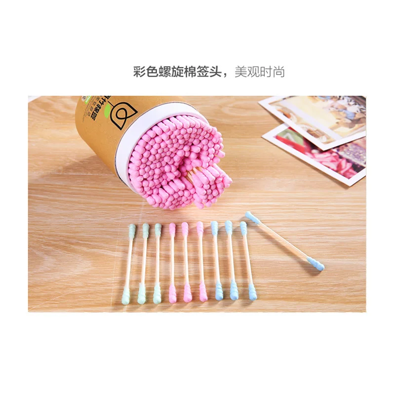 200 in 1 Double Head Bamboo Cotton Swab Women Makeup Cotton Buds Tip For Medical Sticks Nose Ears Cleaning Health Care Tools 3