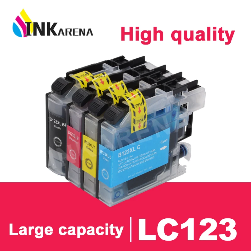 

LC123 LC-123 LC 123 XL LC123XL Ink Inkjet Cartridges For Brother Cartridge MFC J650DW J6720DW J6520DW DCP J4110DW J552DW J752DW